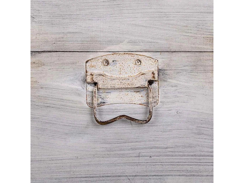 Baule portabottiglie in legno grigio 41x30x64h