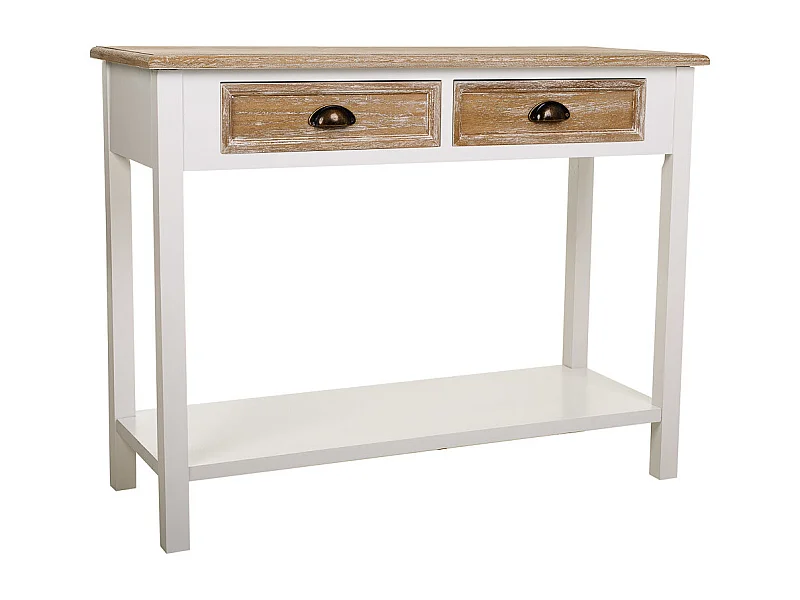 Recibidor de madera blanco 100x40x78