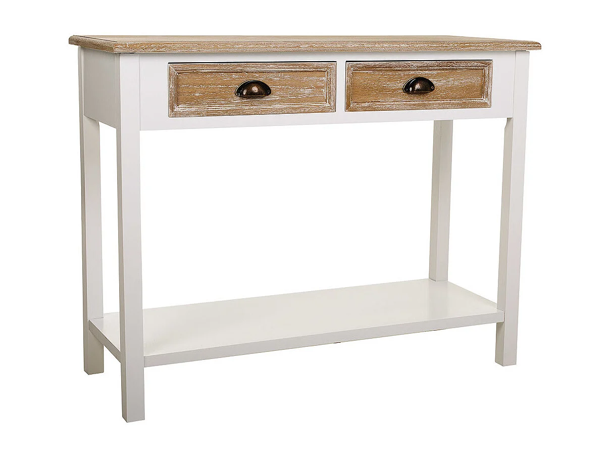 Recibidor de madera blanco 100x40x78