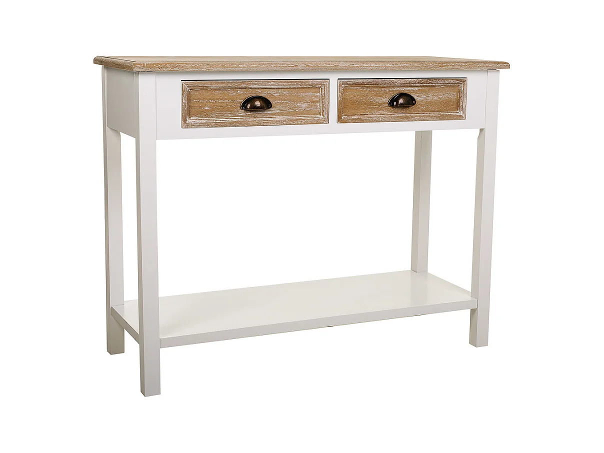 Weiße HolzFlurtisch 100x40x78h cm