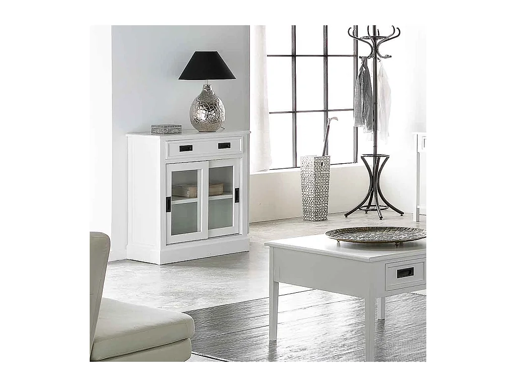 Entrée en bois blanc 80x40x90,5h