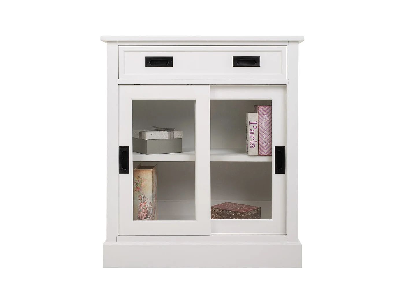 Weiße Holzhalle 80x40x90,5h cm