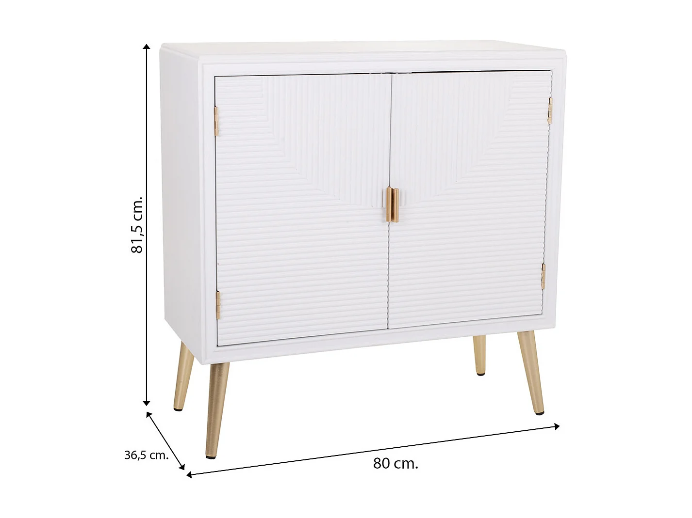 Móveis de entrada de madeira branco 80x36,5x81,5