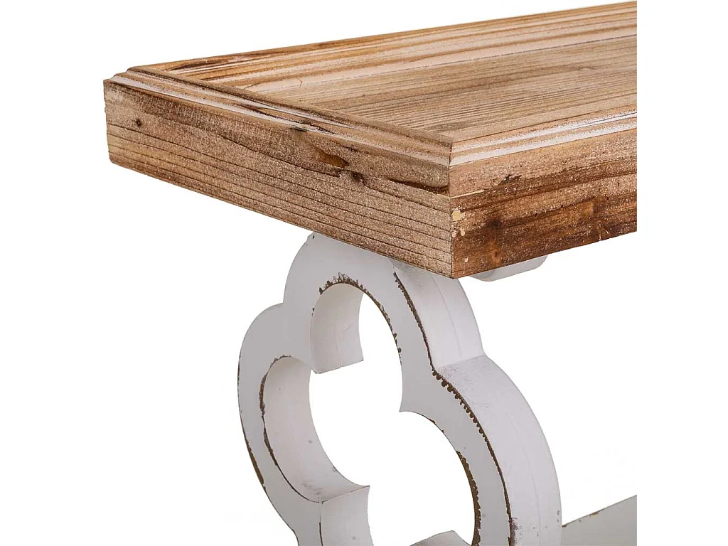 Console en bois sculpté blanc 80x36x83h