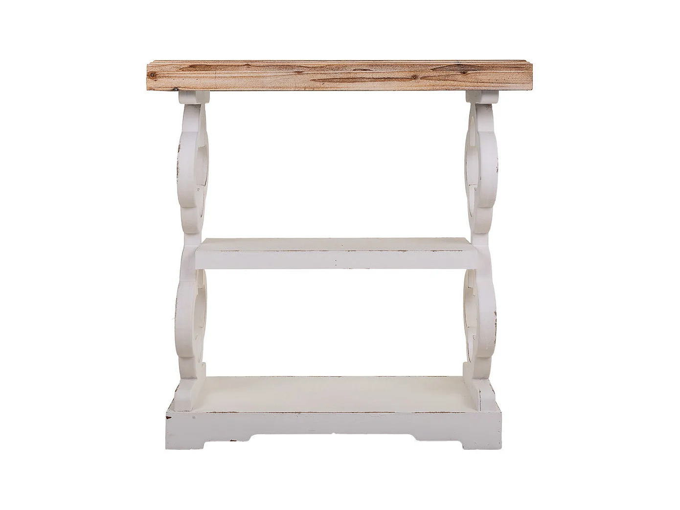 Console en bois sculpté blanc 80x36x83h