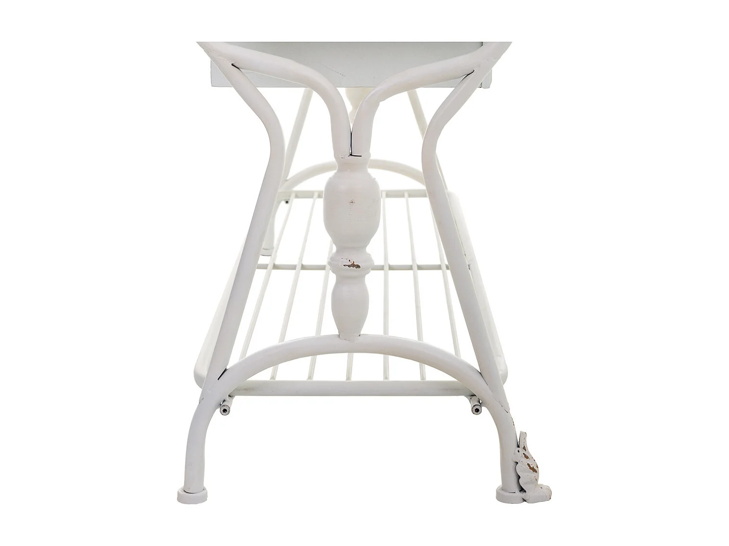 Corredor com cabide de metal branco 104x39x183