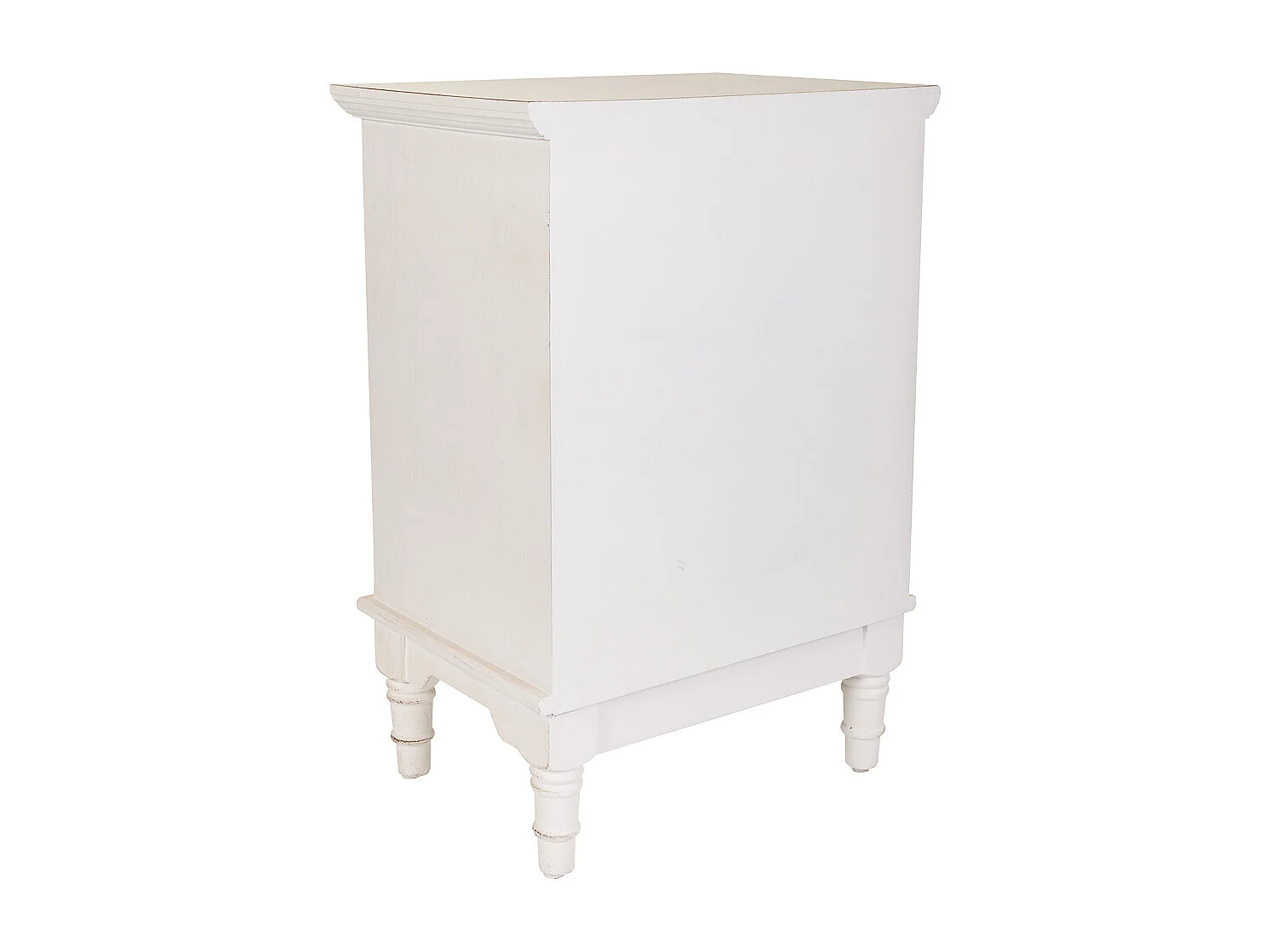 Mesa de cabeceira de madeira branca 46x32,5x67