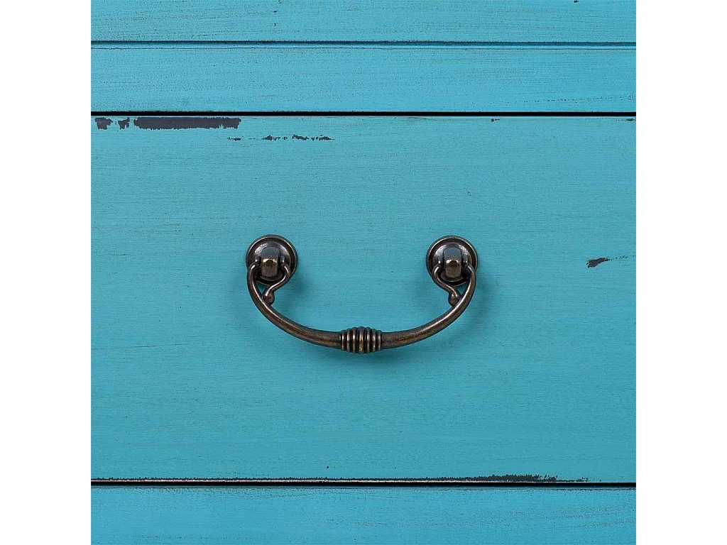 Aparador de madeira azul 106x36x68