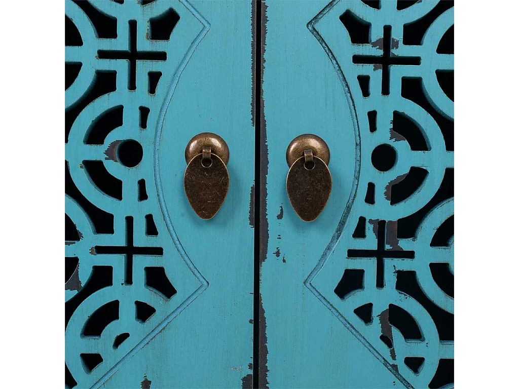 Aparador de madeira azul 106x36x68