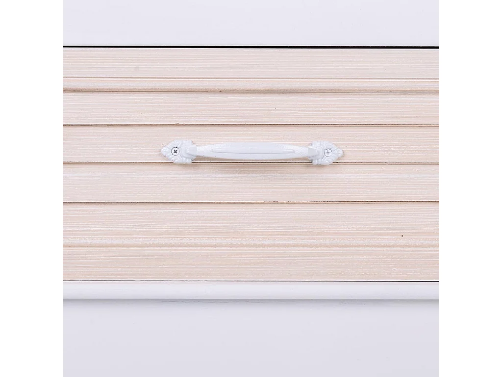 Meuble bas en bois blanc 100x42x61h