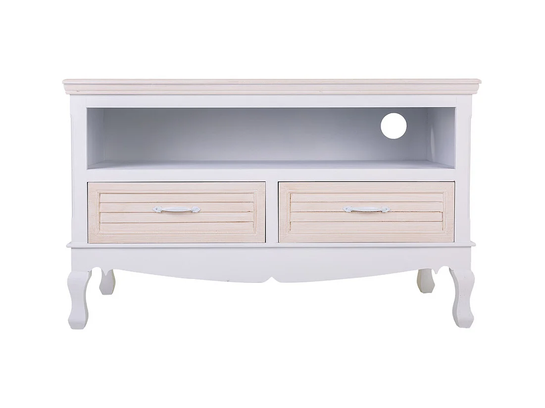 Mobile base in legno bianco 100x42x61h