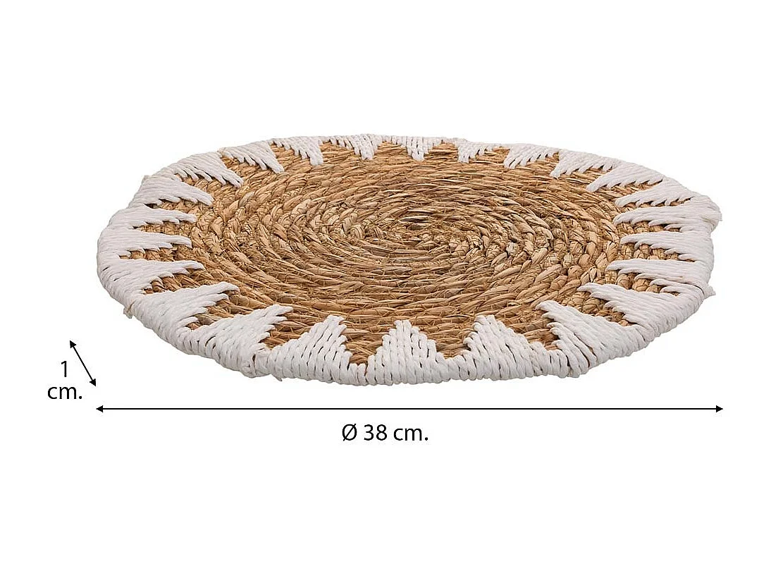 Tripé trançado branco d38x1