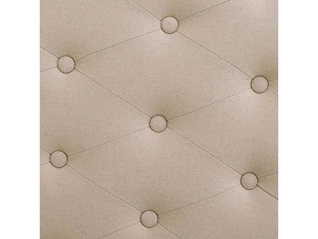 Creme gepolsterte Holzbank 110x78x48h cm