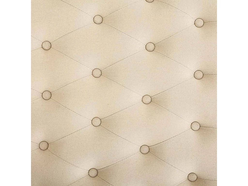 Banco de madeira estofado creme 110x78x48