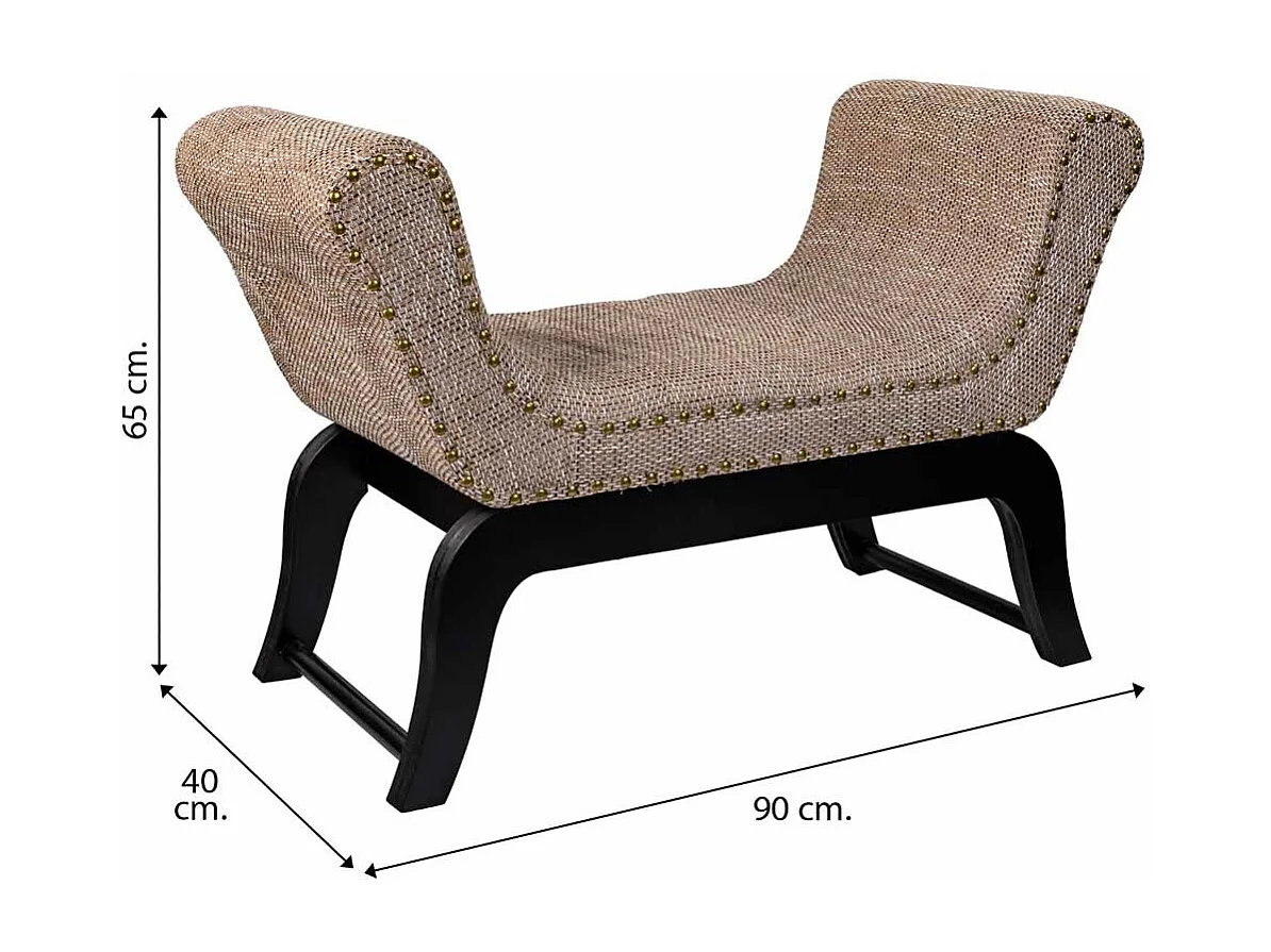 Sgabello in similpelle panna 90x40x65h