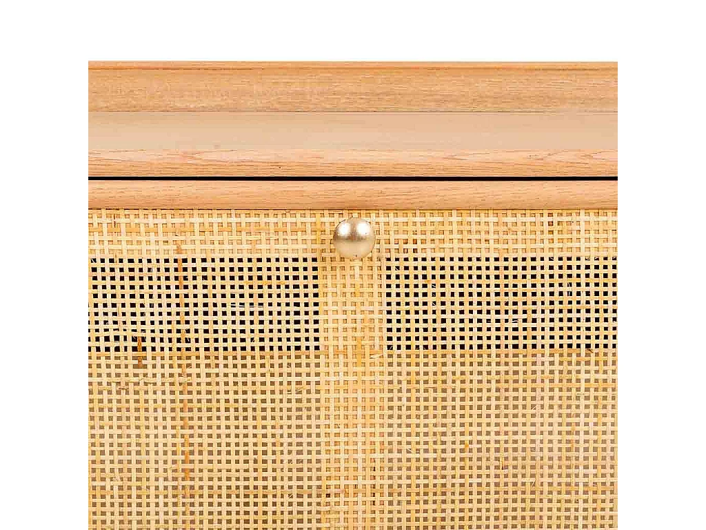 Sgabello per scarpe in legno e rete marrone 80x38x53h