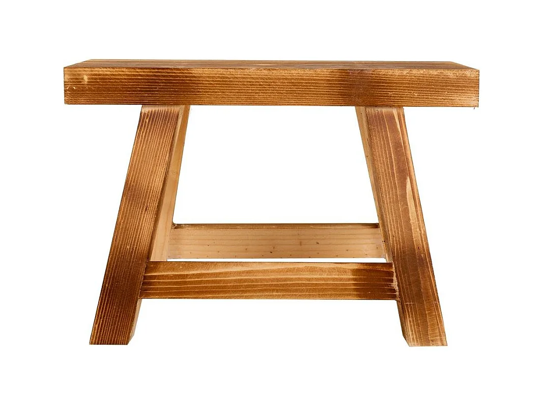 Sgabello in legno marrone 31,5x14,5x21,5h