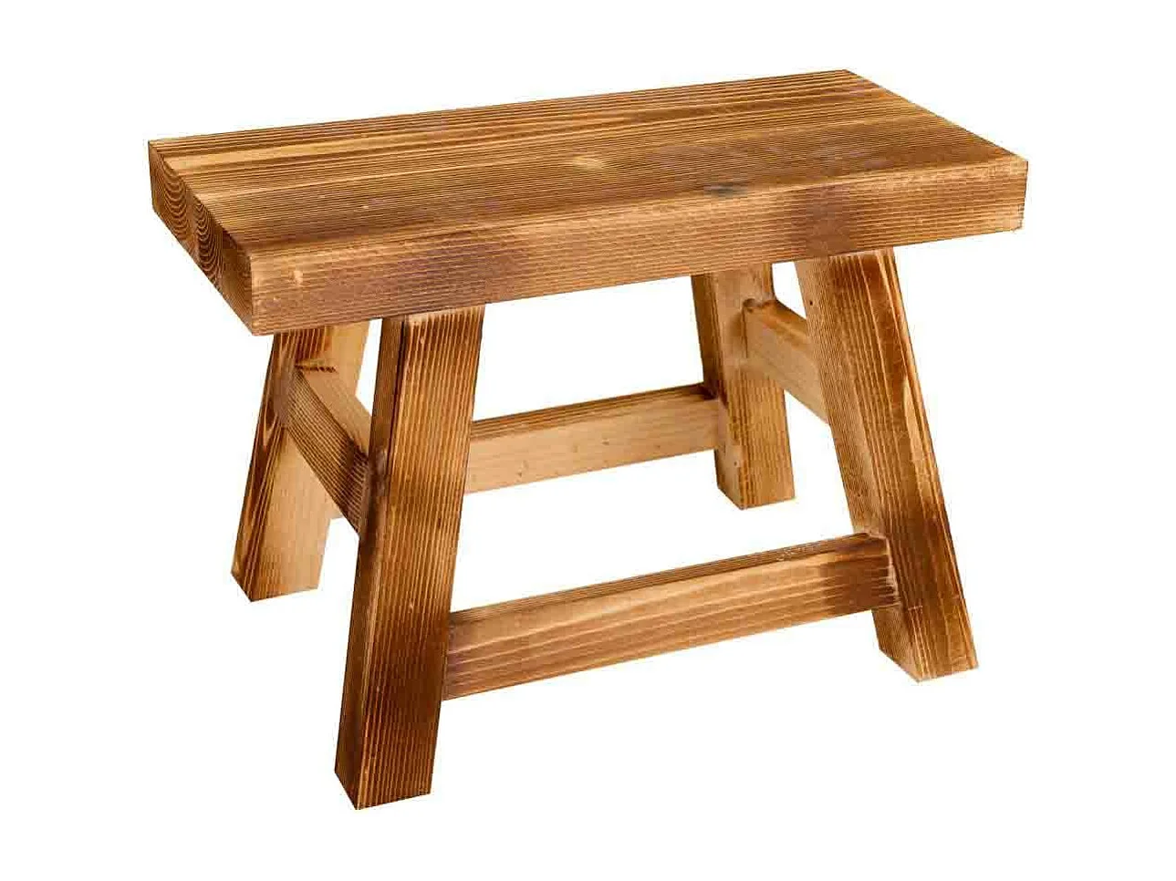 Banqueta madera marrón 31.5x14.5x21.5