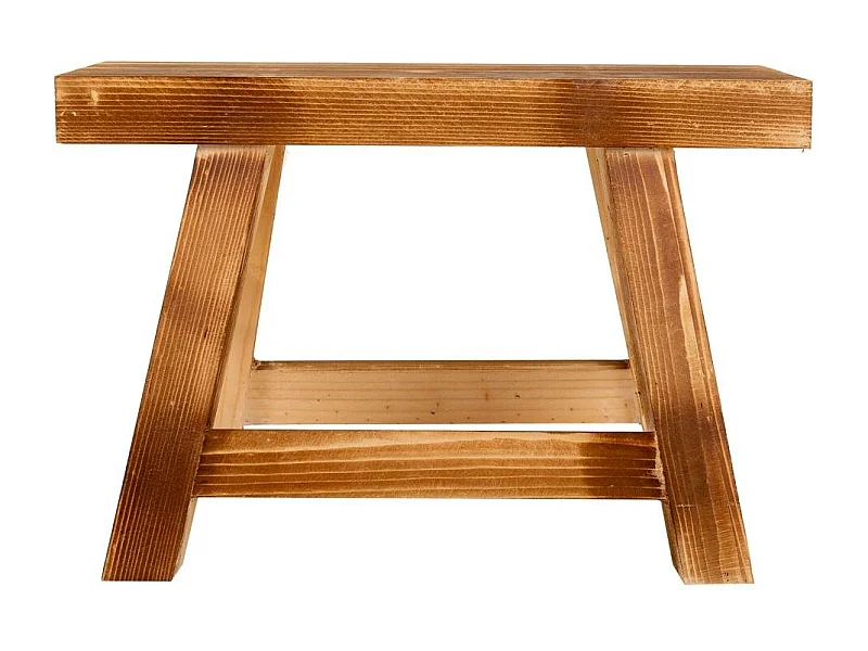 Sgabello in legno marrone 31,5x14,5x21,5h