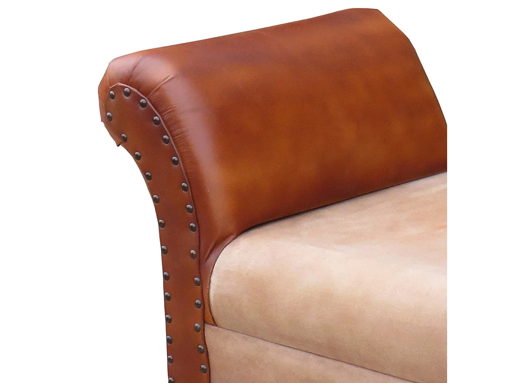 Banco estofado marrom 88x49x62