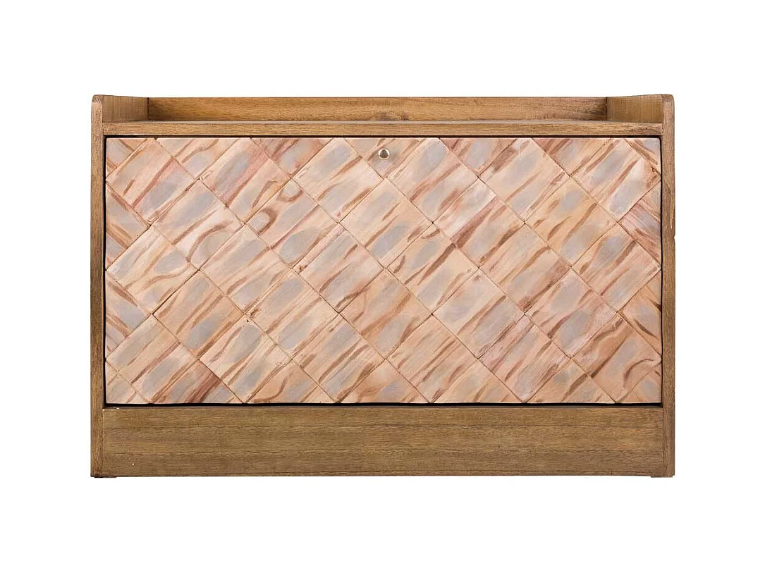 Braune Schuhbank aus Holz 80x38x53h cm