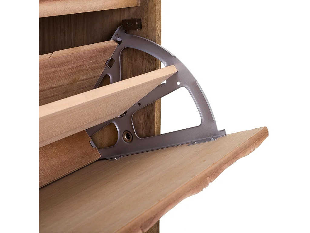 Braune Schuhbank aus Holz 80x38x53h cm