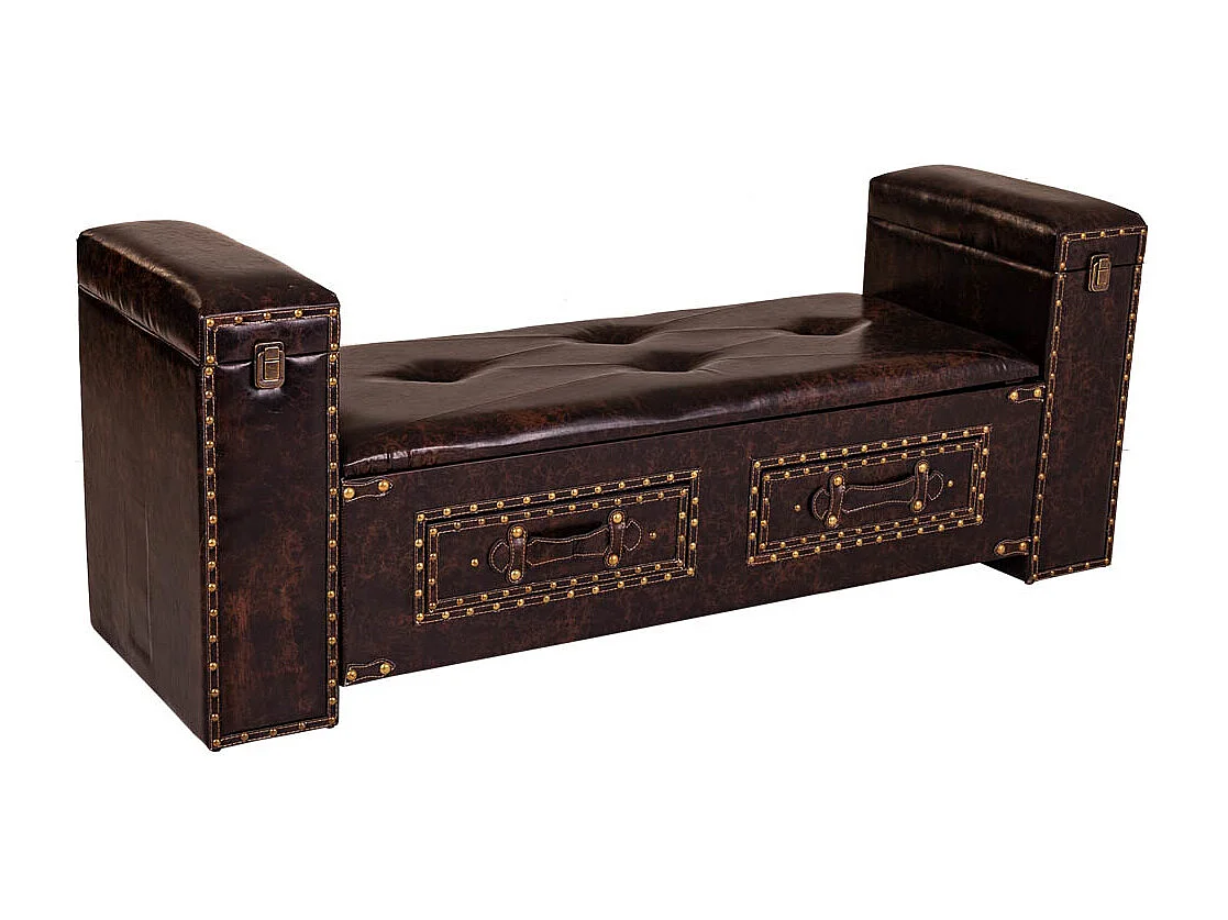 Braune Polypie-Bank 130x40x52h cm