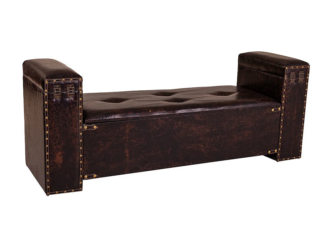 Braune Polypie-Bank 130x40x52h cm