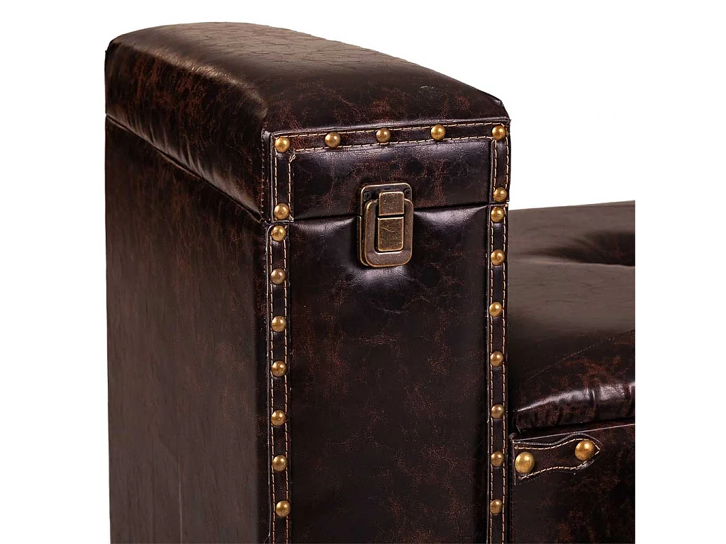 Braune Polypie-Bank 130x40x52h cm