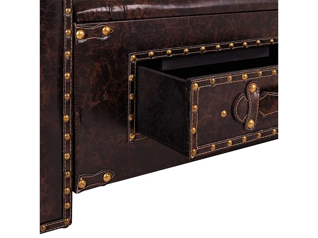 Braune Polypie-Bank 130x40x52h cm