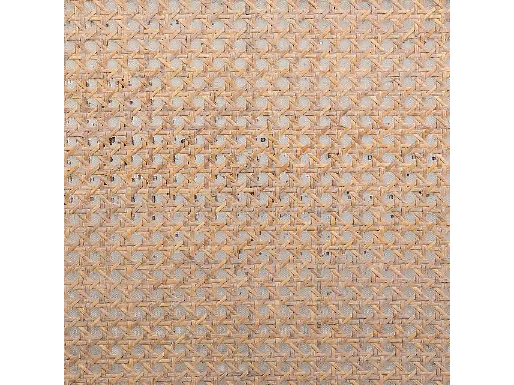 Banqueta de madera y rejilla marrón 110x37x47