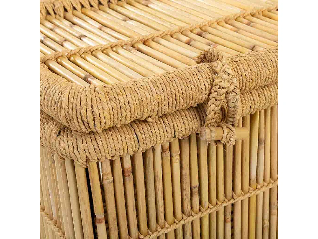 Set di 2 cesti portabiancheria in bambù 75x52x40