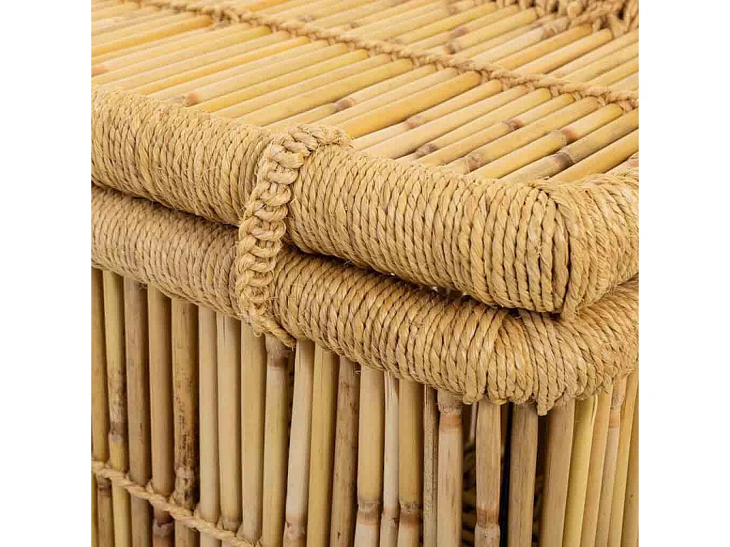 Set di 2 cesti portabiancheria in bambù 75x52x40