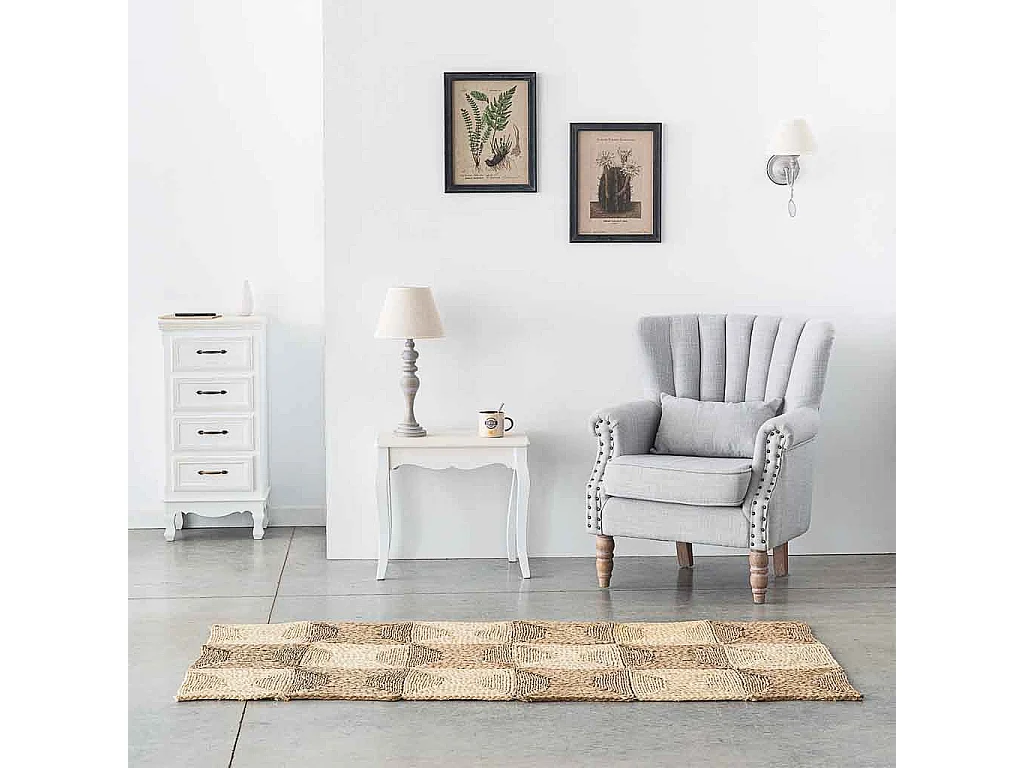 Poltrona estofada de madeira cinza 73x59x43/87