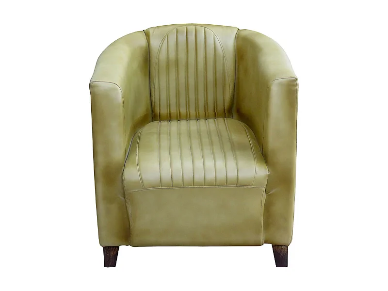 Fauteuil en similicuir blanc 80x70x70h