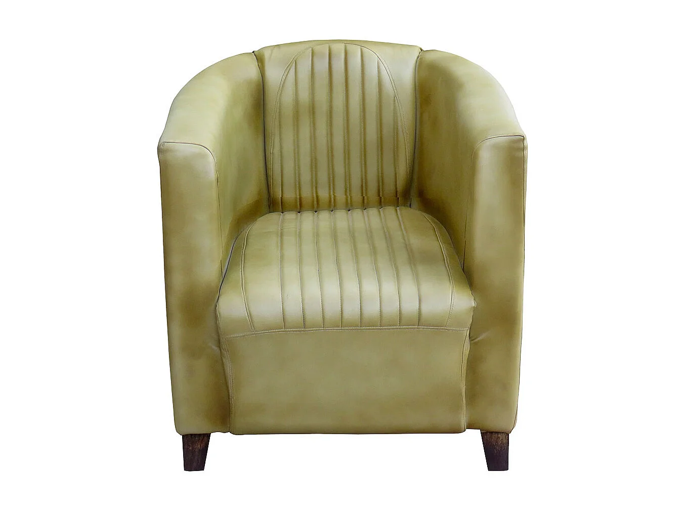 Poltrona em couro sintético branco 80x70x70