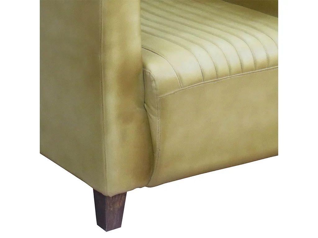 Poltrona em couro sintético branco 80x70x70