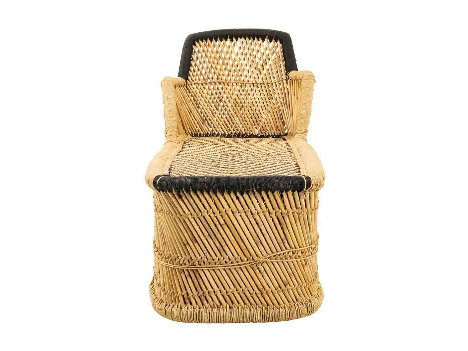 Fauteuil en bambou marron 110x48x78h