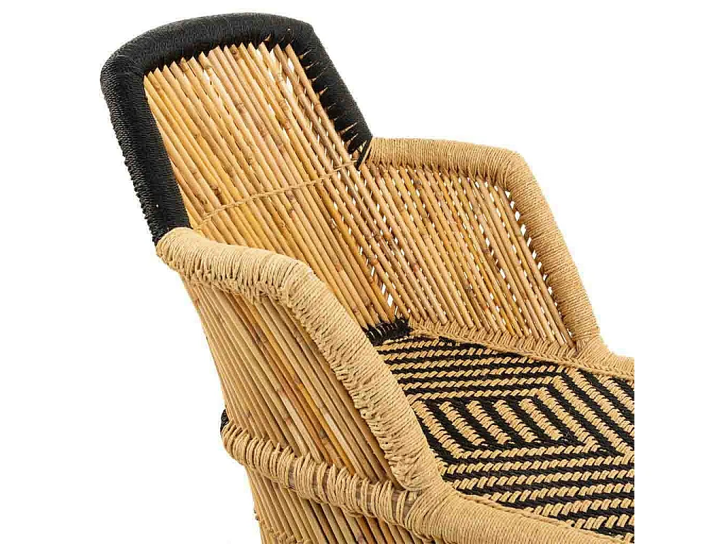 Fauteuil en bambou marron 110x48x78h