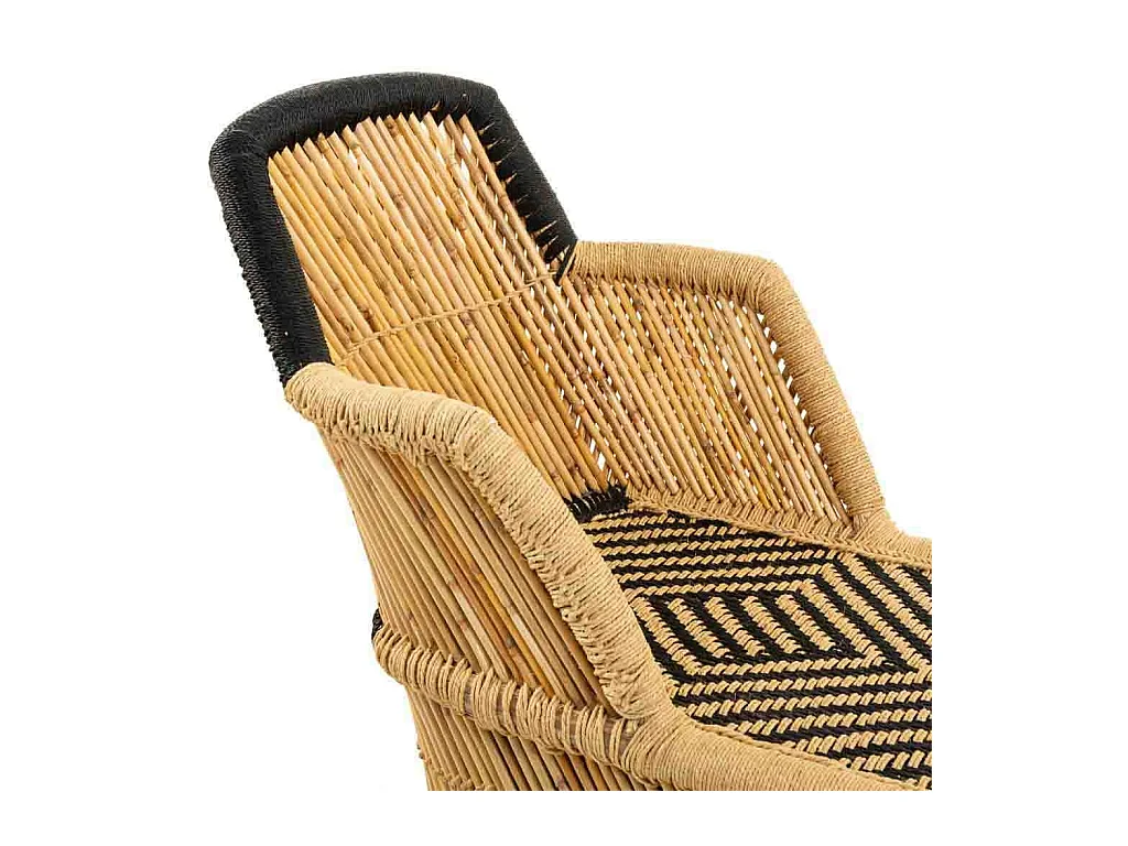 Brauner Bambussessel 110x48x78h cm