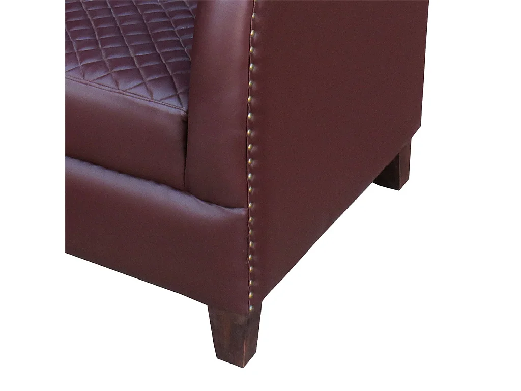 Poltrona in similpelle marrone 83x90x87h