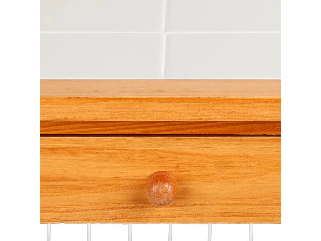 Carrinho de cozinha em madeira marrom 47x37x76