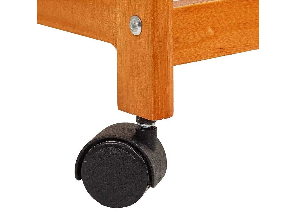 Carrinho de cozinha em madeira marrom 47x37x76