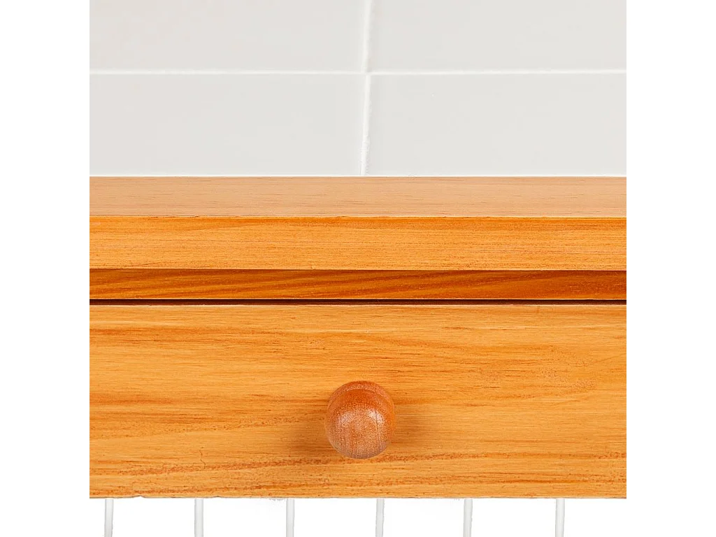 Brauner Küchenwagen aus Holz, 47x37x76h cm