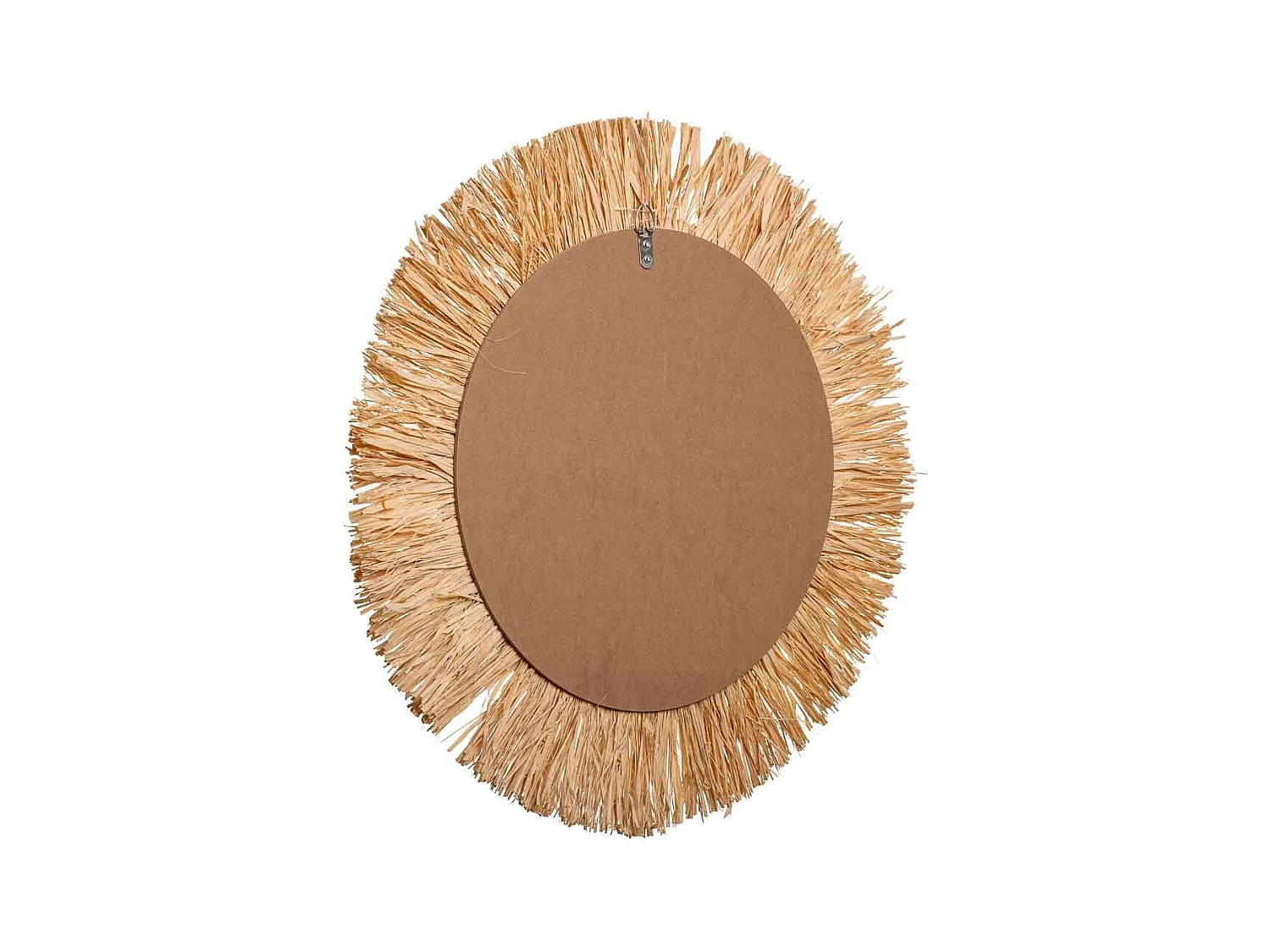 Runder brauner Naturfaserspiegel D57/27,5x02h cm