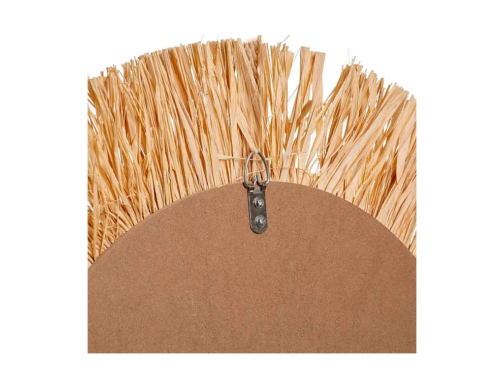 Runder brauner Naturfaserspiegel D57/27,5x02h cm