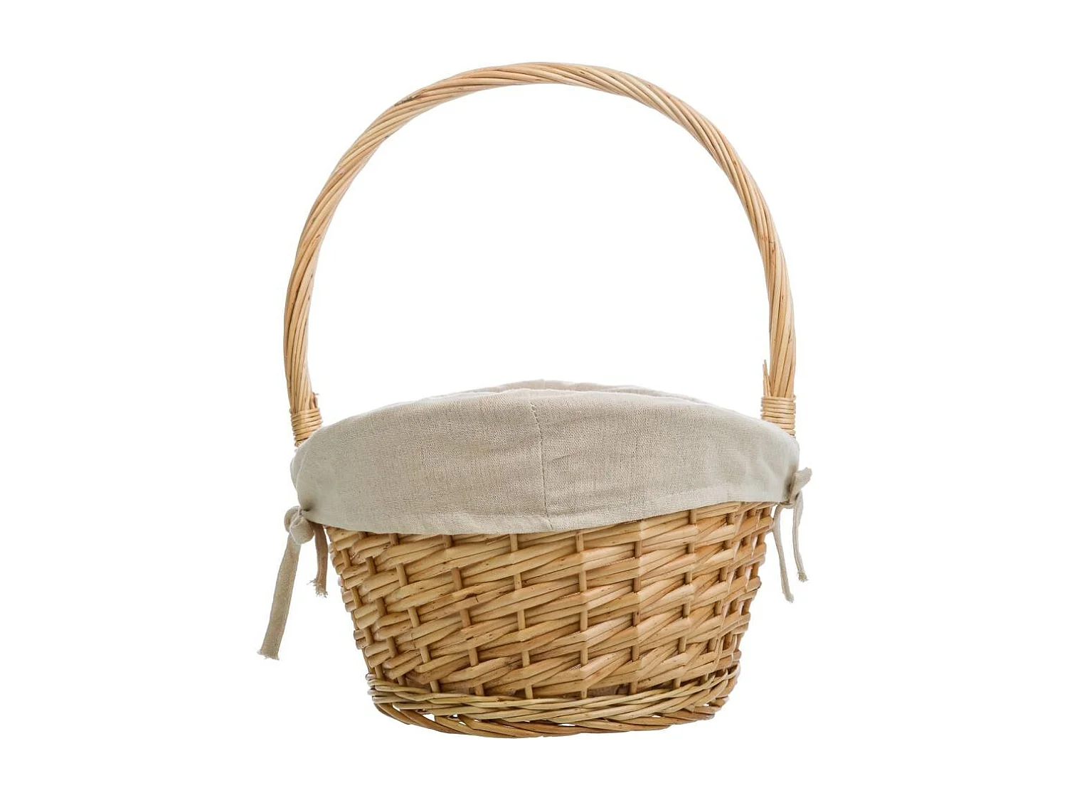 Ensemble de 3 paniers en osier marron doublés