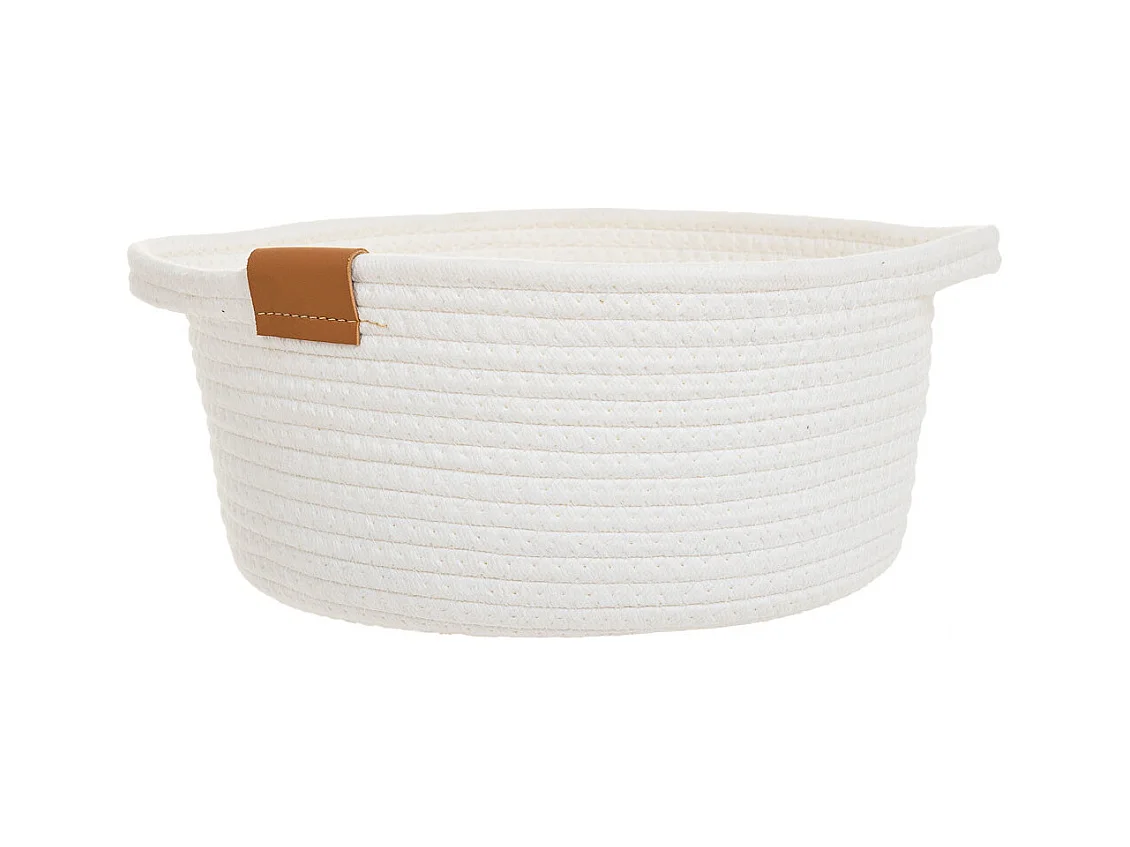 Cestino in cotone bianco D37x15