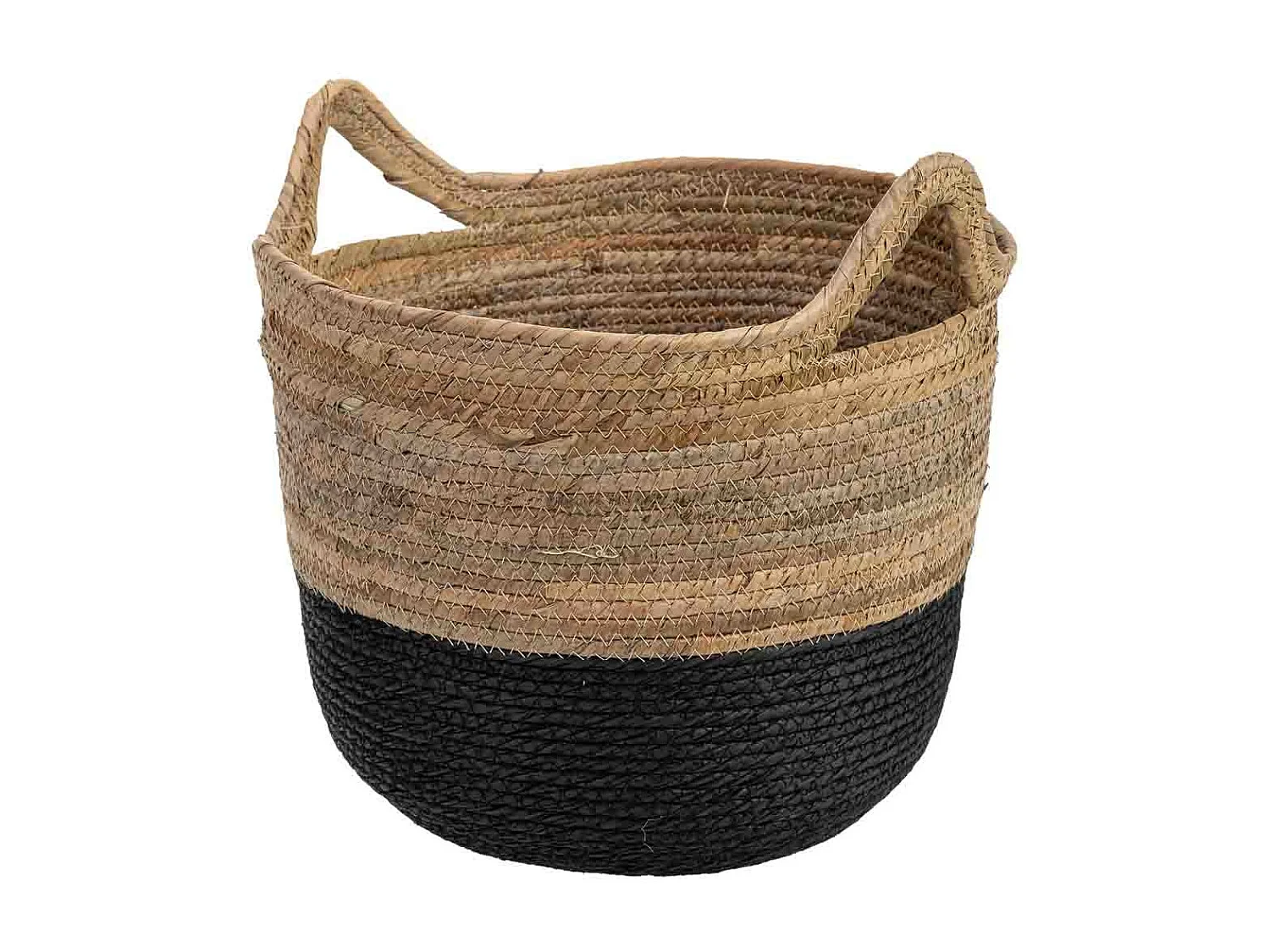 Cesto de corda e fibra de folha de bananeira D31x26/31