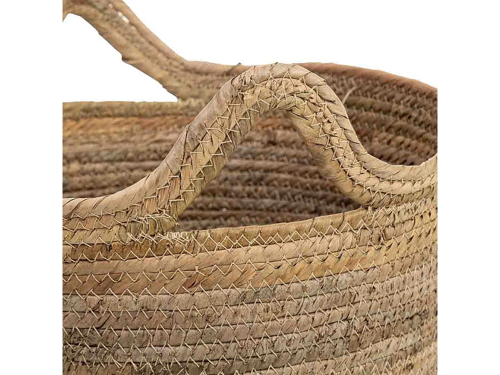 Cesto de corda e fibra de folha de bananeira D31x26/31